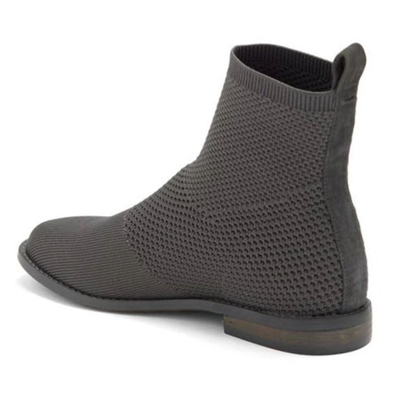 EILEEN FISHER Jude Stretch Knit Socks BOOTIES Boots Size 6.5 Graphite Gray NEW - Picture 3 of 11
